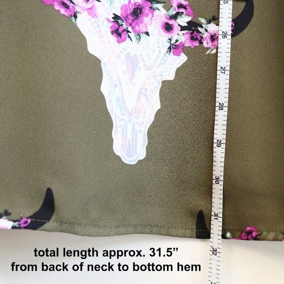 Altar'd State Bull Head Floral Summer Tunic Dress - Picture 11 of 16